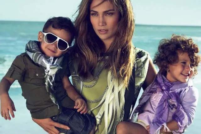 Jennifer Lopez with her twins, Max and Emme, to launch Gucci's children's line